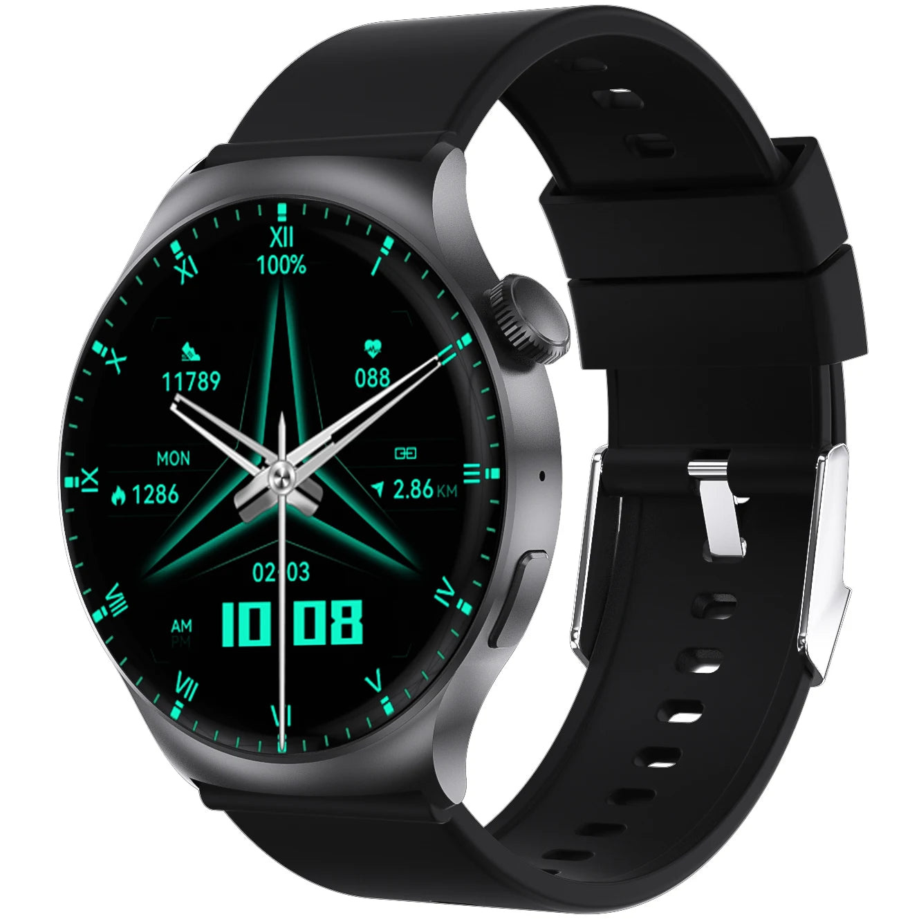 Valdus smartwatch with a 1.51-inch screen, ECG monitoring, and fitness tracking features.

