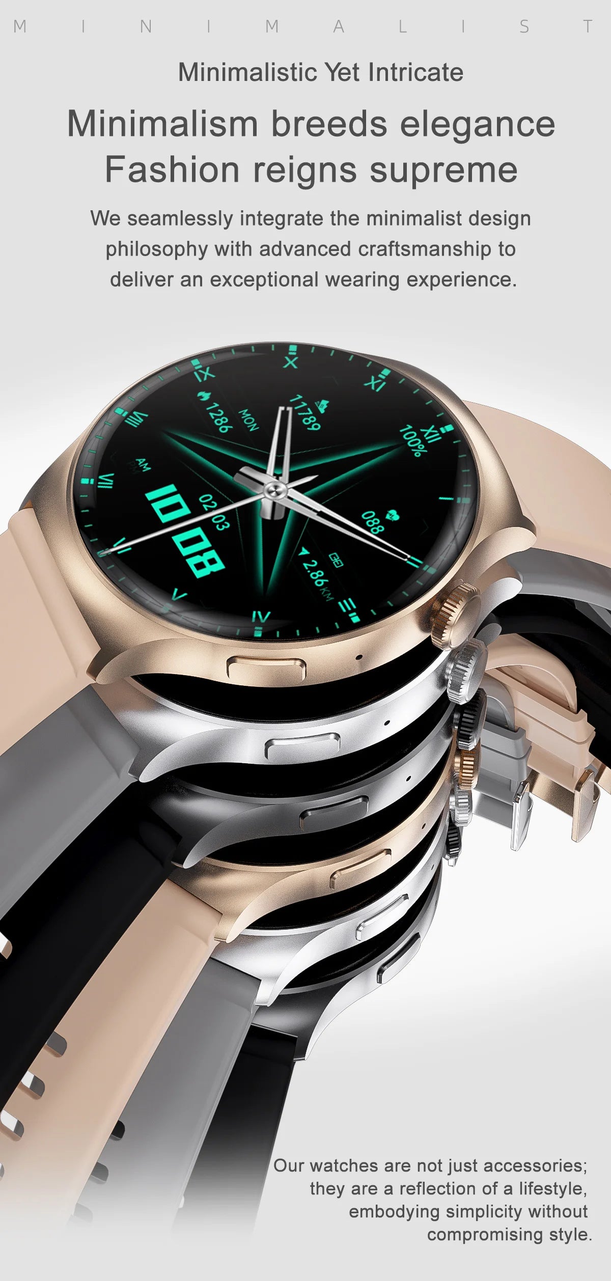 Valdus smartwatch with a 1.51-inch screen, ECG monitoring, and fitness tracking features.

