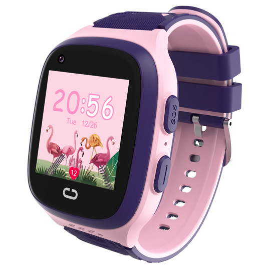 Kids GPS smartwatch featuring WiFi and LBS tracking with a durable design.


