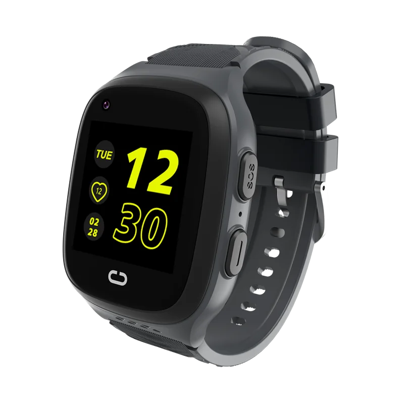 Kids GPS smartwatch featuring WiFi and LBS tracking with a durable design.

