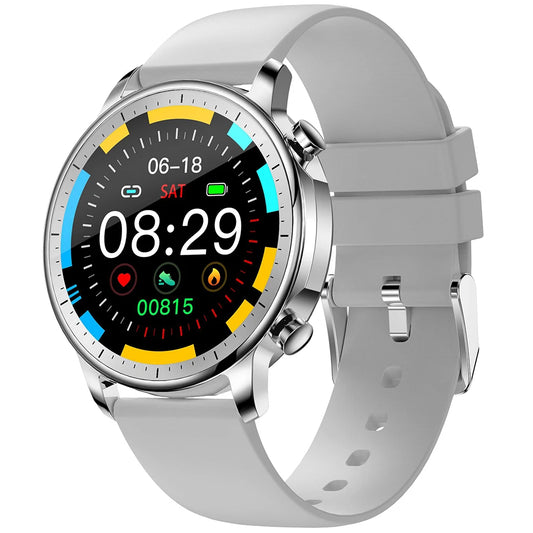 Stylish waterproof smartwatch featuring phone call functionality and fitness tracking.

