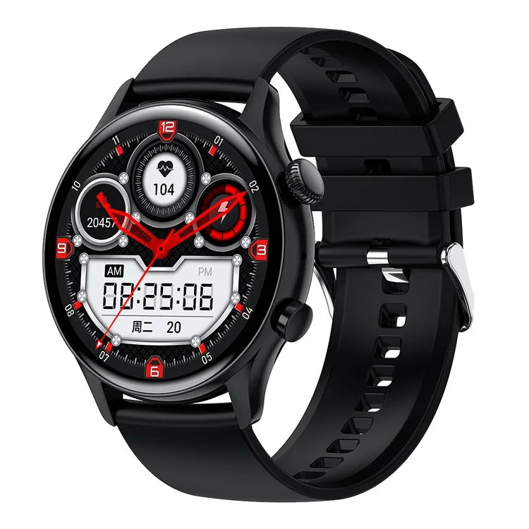 Smartwatch with a sleek design, IP68 waterproof, NFC-enabled, and advanced sport tracking features.

