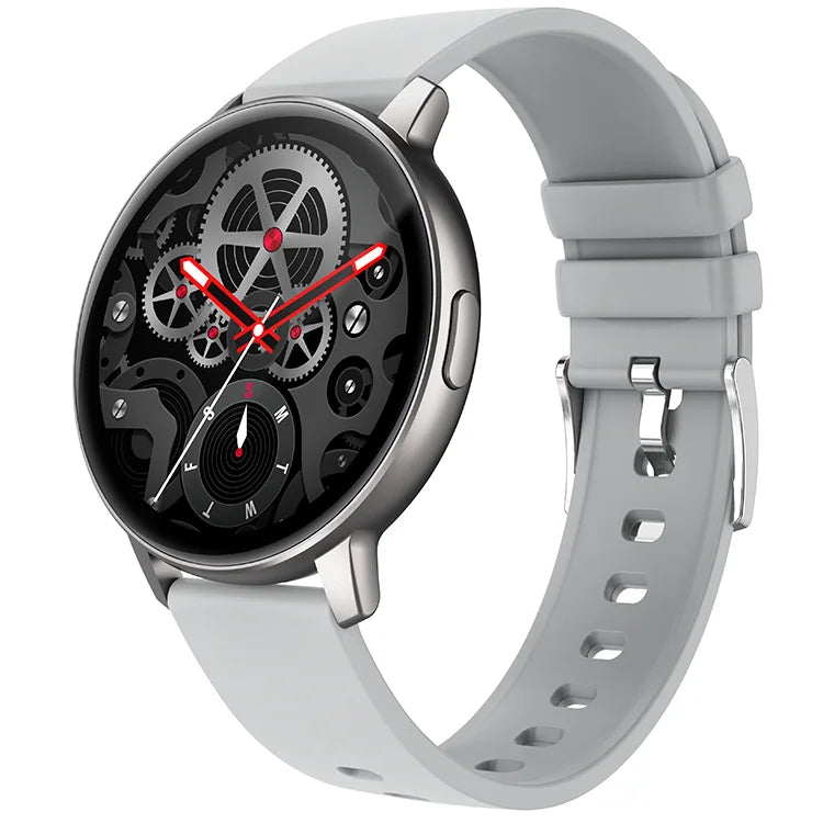 S35P smartwatch with a large round dial, showcasing multilingual support and durable design.

