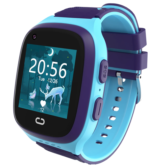 Kids GPS smartwatch featuring WiFi and LBS tracking with a durable design.

