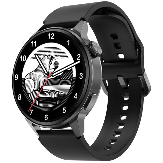Smartwatch with GPS tracking, motion sensors, and wireless charging capabilities.

