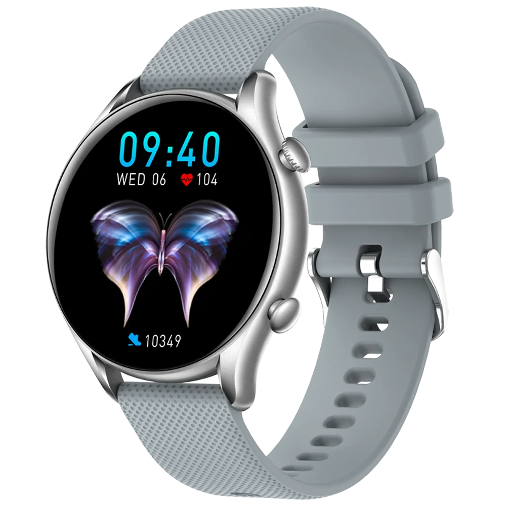 KT60 women’s smartwatch with a slim, stylish design and classic features, ideal for daily wear and smart functionality.


