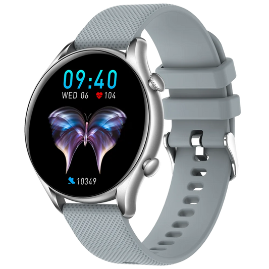 KT60 women’s smartwatch with a slim, stylish design and classic features, ideal for daily wear and smart functionality.

