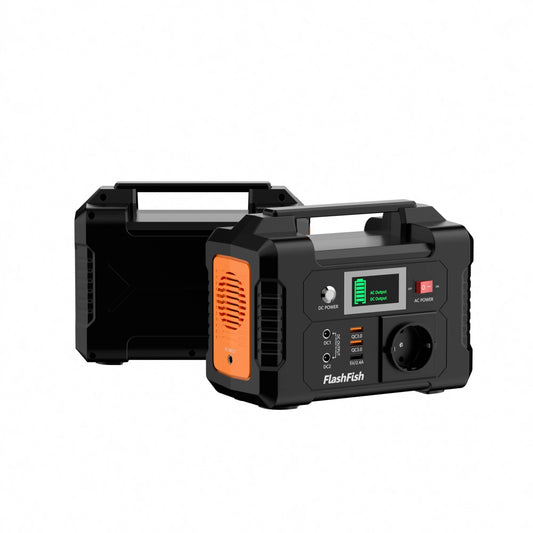 Compact portable power station with 151Wh capacity, 200W output, and versatile charging ports.

