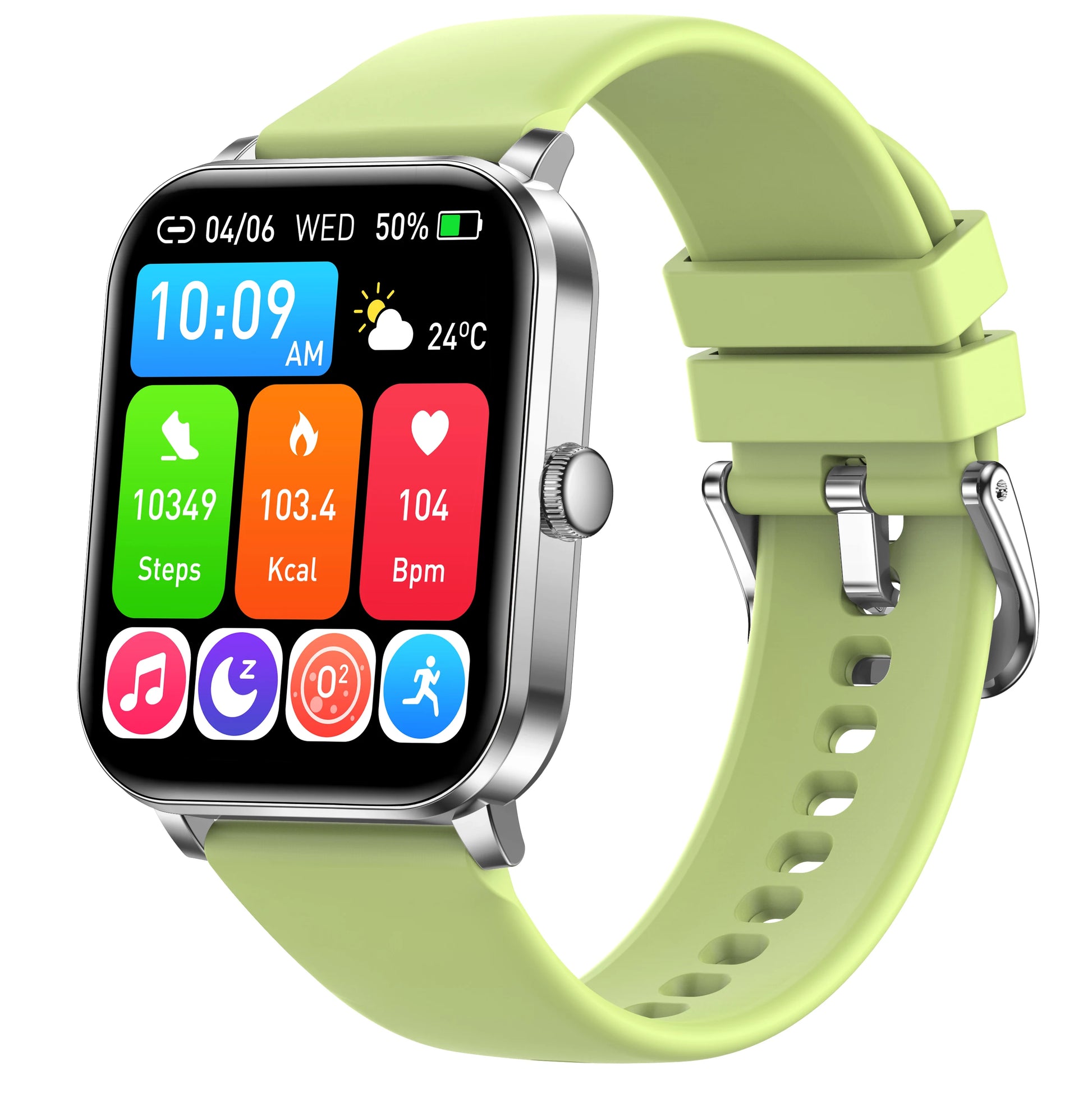 A sleek 1.85-inch smartwatch featuring an HD display and advanced tracking features.

