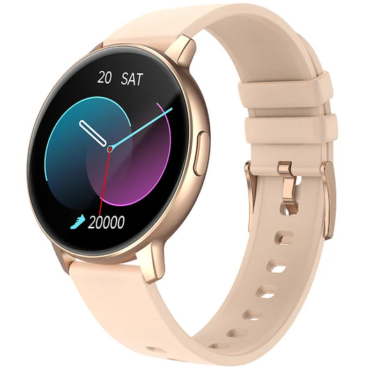 S35P smartwatch with a large round dial, showcasing multilingual support and durable design.

