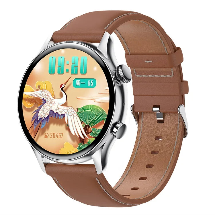 Smartwatch with a sleek design, IP68 waterproof, NFC-enabled, and advanced sport tracking features.

