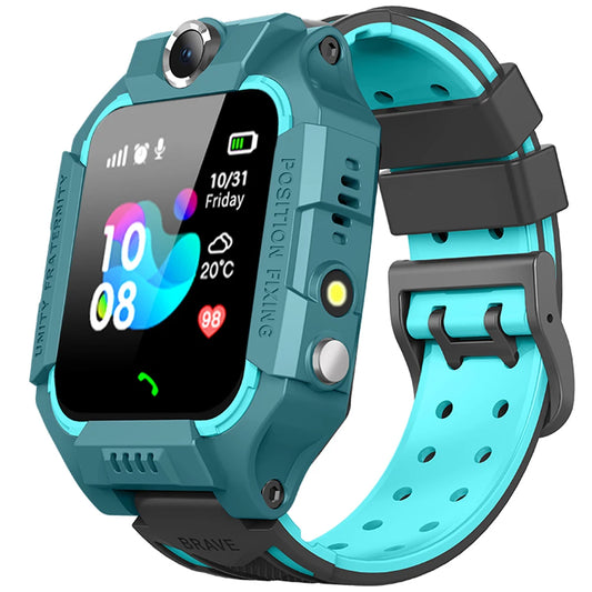 Kids smartwatch with phone call and GPS tracking features, designed for safety and durability.

