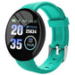 Round smart wristband with IP67 waterproof rating and fitness tracking capabilities.

