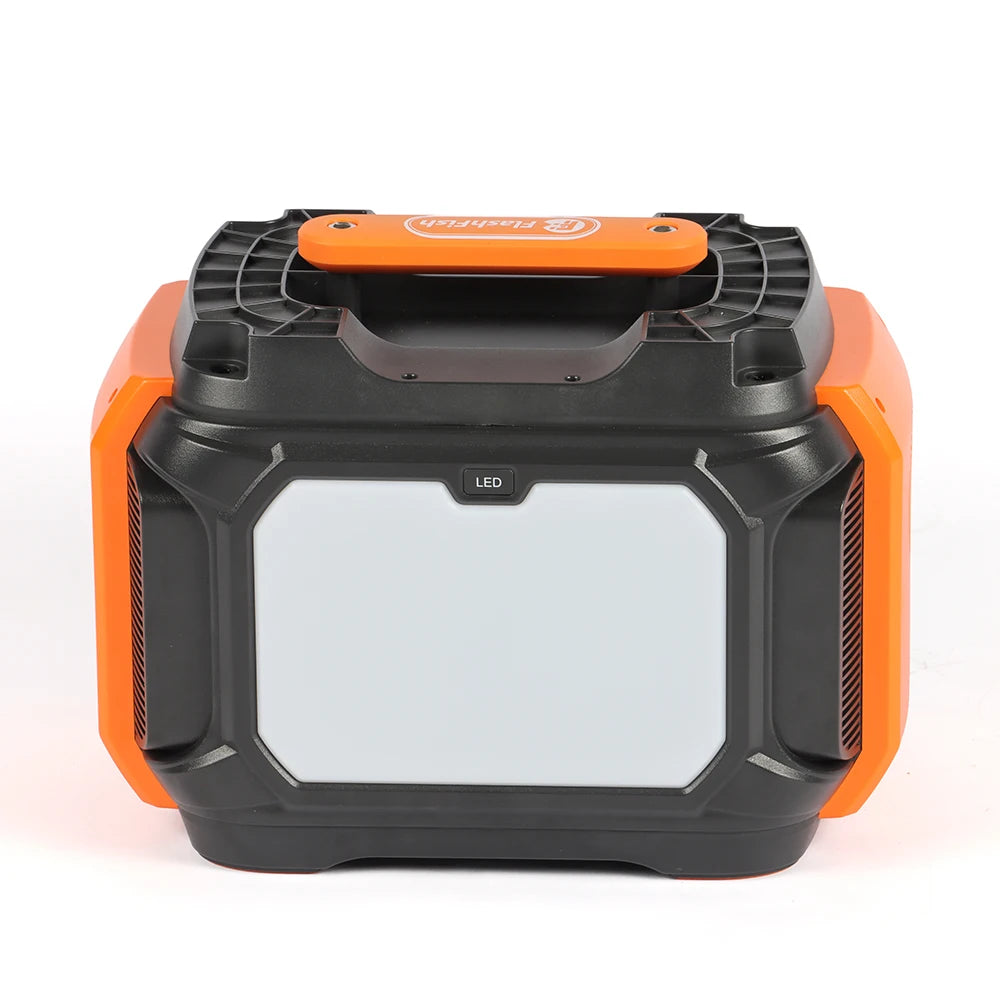 Portable power station with 540Wh capacity, 500W output, and multiple charging ports.

