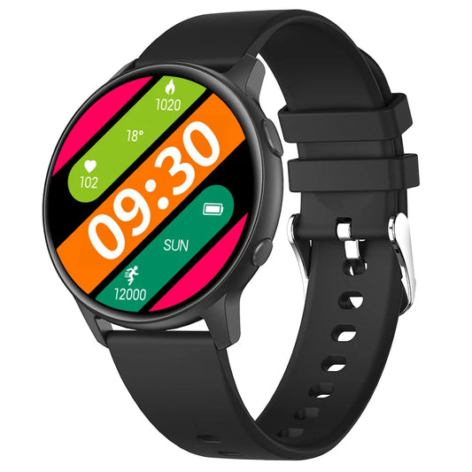 Vibrant pink smartwatch designed for girls with waterproof features and fitness tracking.

