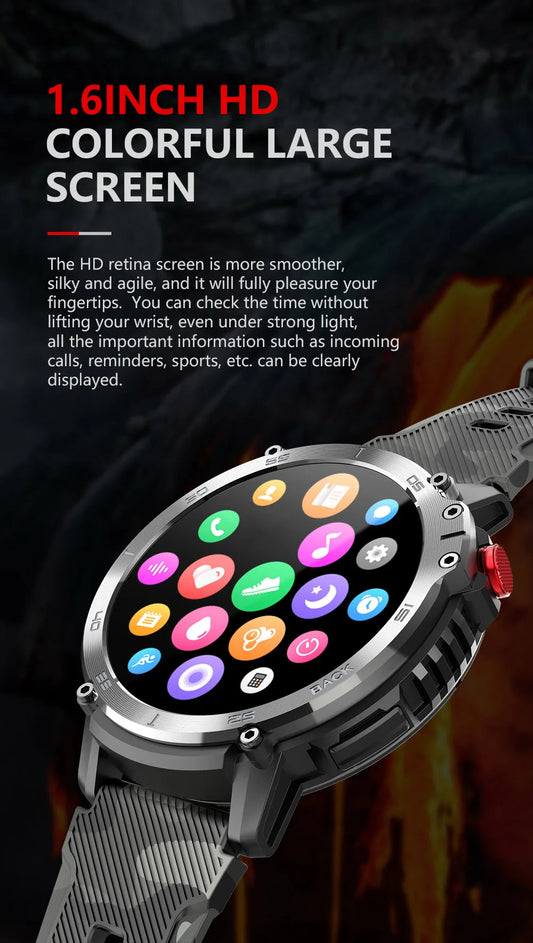 C22 Smartwatch with sleek design, fitness tracking features, and long battery life.

