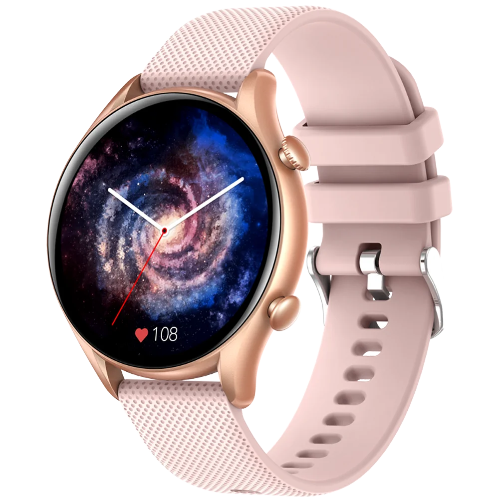 KT60 women’s smartwatch with a slim, stylish design and classic features, ideal for daily wear and smart functionality.

