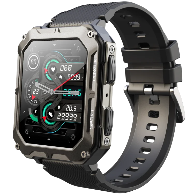 A rugged outdoor smartwatch featuring sport tracking and water resistance, perfect for adventures.

