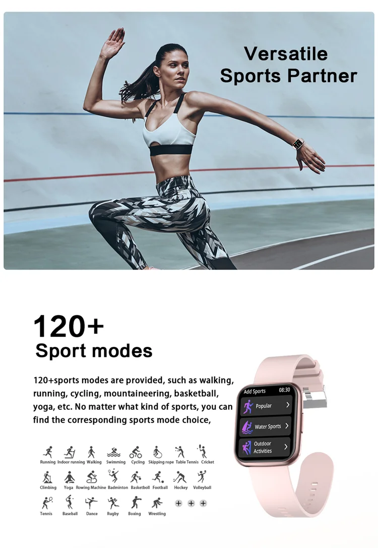 A stylish 1.8-inch smartwatch featuring a high-definition display and advanced tracking features.

