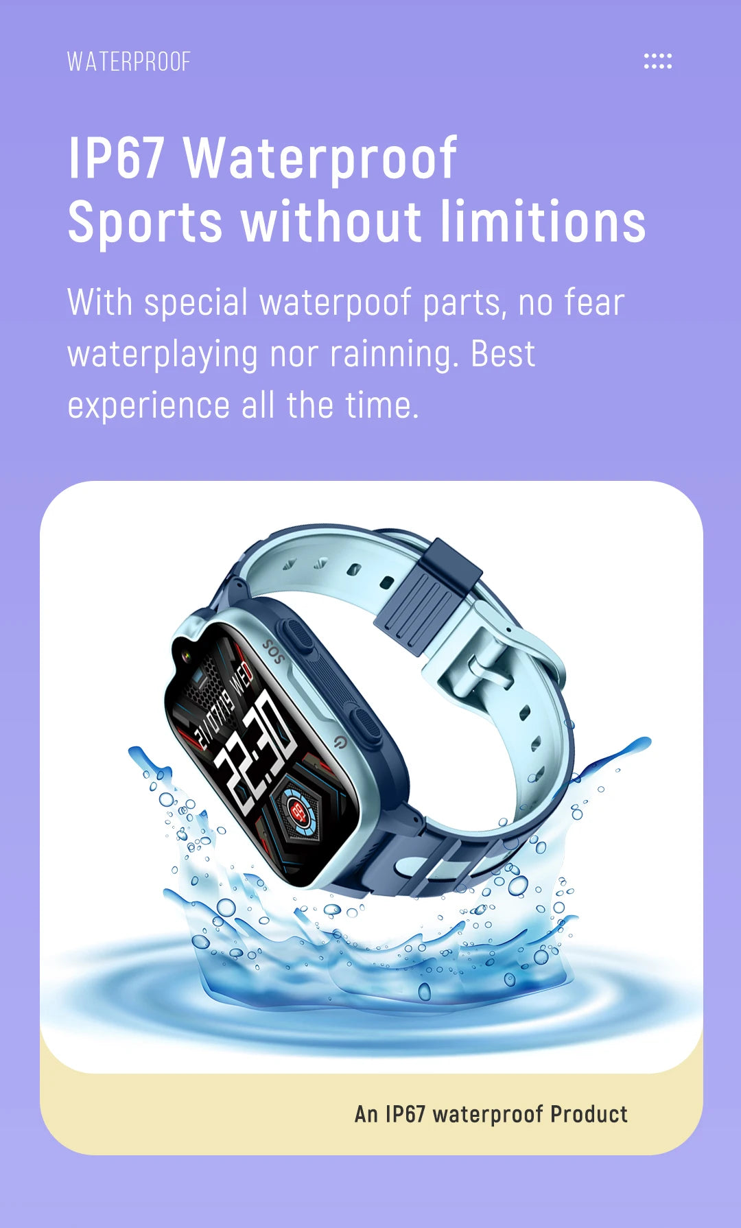 Valdus K15 smartwatch featuring IPX7 waterproofing, GPS location tracking, and fitness monitoring.

