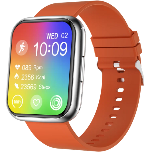 A stylish 1.8-inch smartwatch featuring a high-definition display and advanced tracking features.