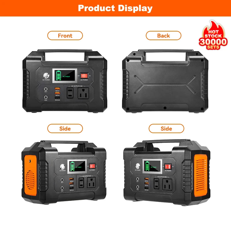 Compact portable power station with 151Wh capacity, 200W output, and versatile charging ports.

