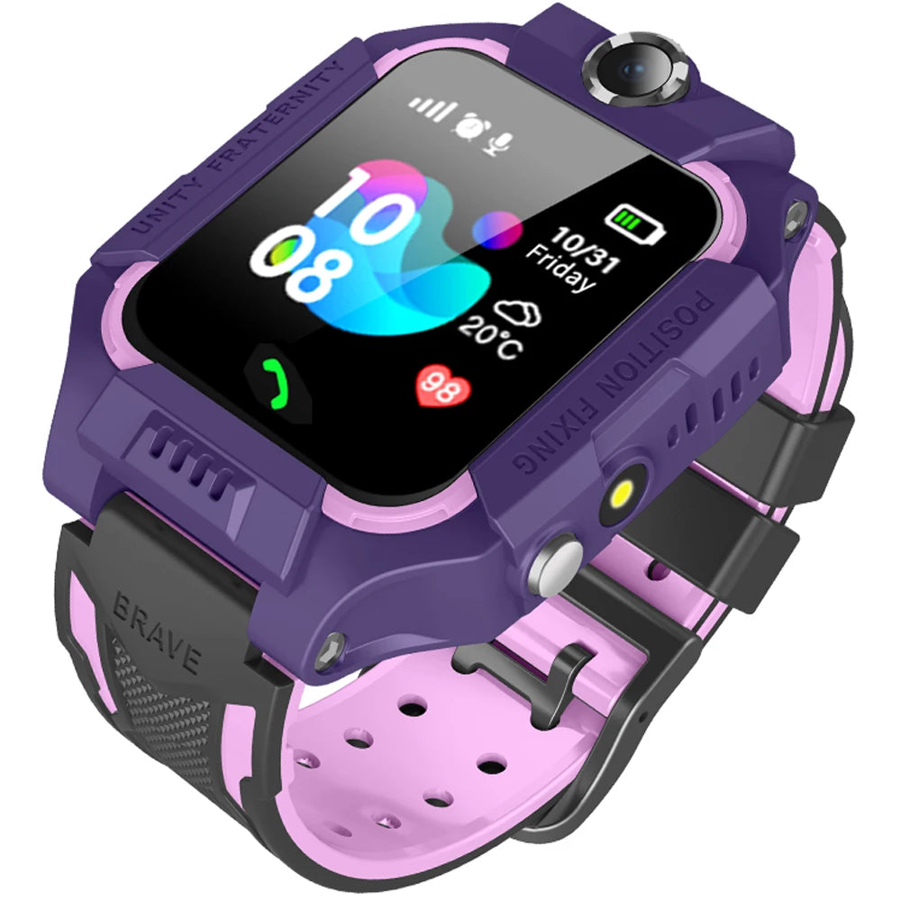 Kids smartwatch with phone call and GPS tracking features, designed for safety and durability.

