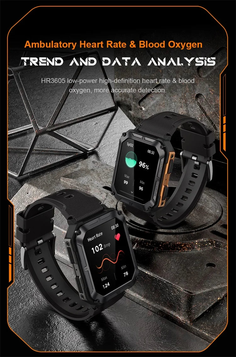 A rugged outdoor smartwatch featuring sport tracking and water resistance, perfect for adventures.

