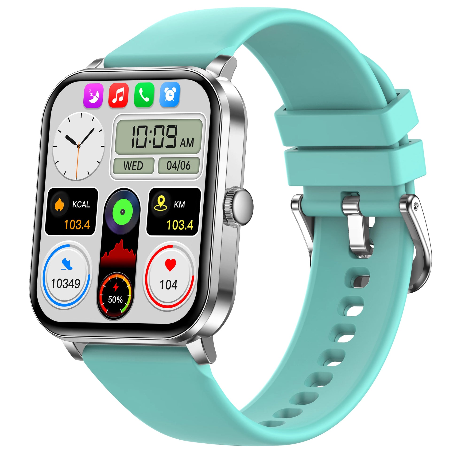 A sleek 1.85-inch smartwatch featuring an HD display and advanced tracking features.

